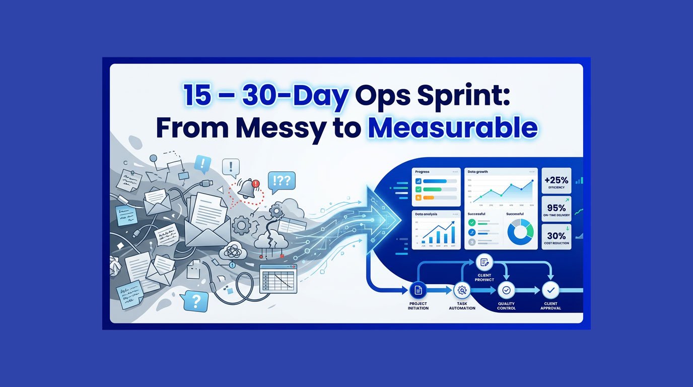 You are currently viewing 15 – 30-Day Ops Sprint: From Messy to Measurable
